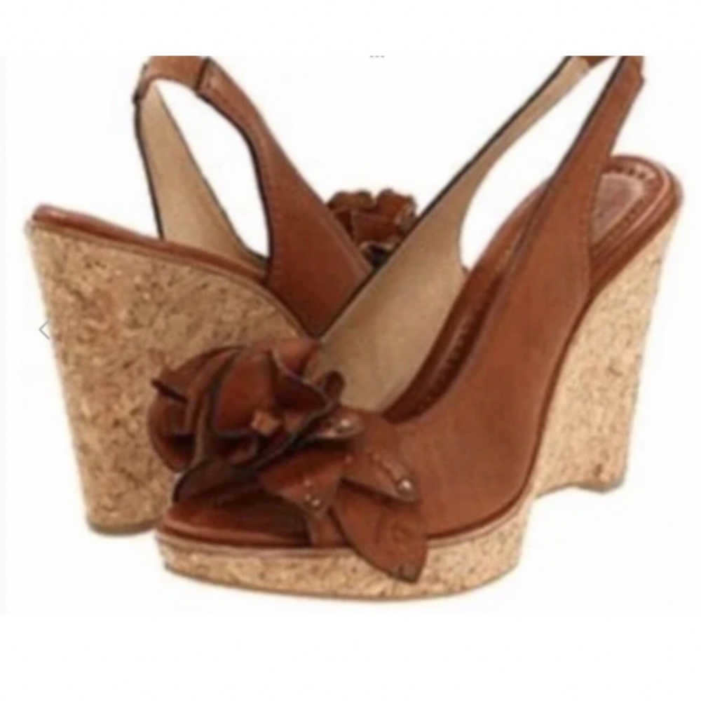 Frye Pepper Leaf Peeptoe Slingback size 10M